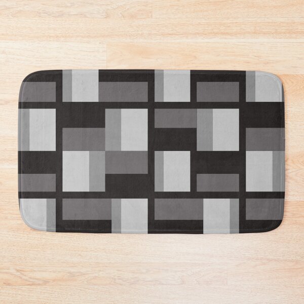 Item preview, Monochrome Geometric Grid Block Pattern designed and sold by PoeticRecipeST.