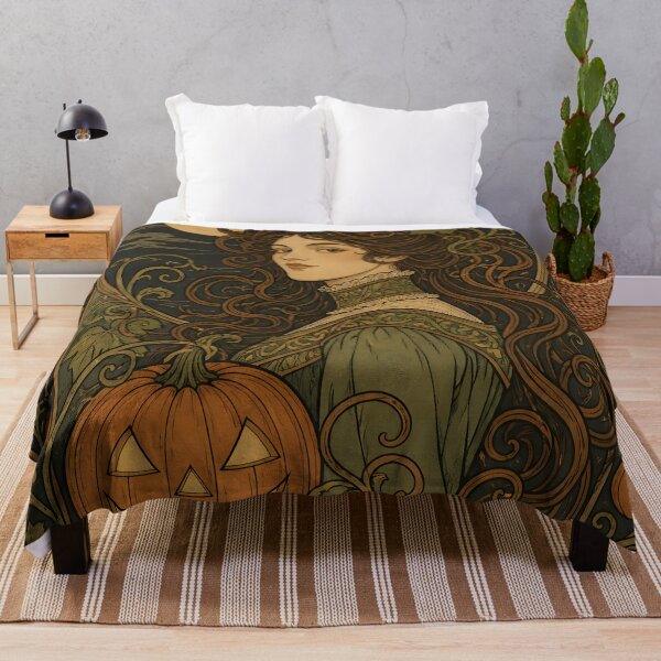 Item preview, Belle Epoque Woman Jack O Lantern Panel designed and sold by kuradoshanon.