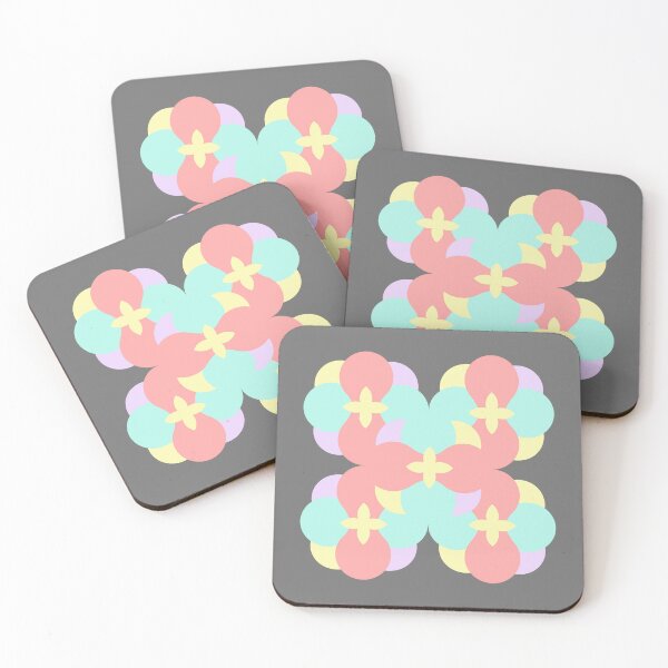 Item preview, Pastel Geometric Floral Tile Pattern designed and sold by PoeticRecipeST.