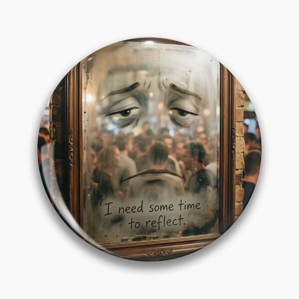 Item preview, Tired Bar Mirror Needs Time to Reflect Pun designed and sold by Michaelragheb.