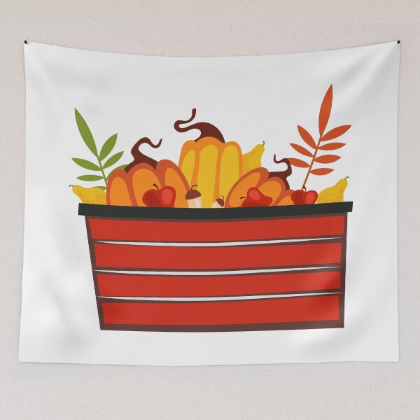 Item preview, Autumn Pumpkin Harvest Crate - Thanksgiving & Fall Produce designed and sold by NAMASTHE WORLD.