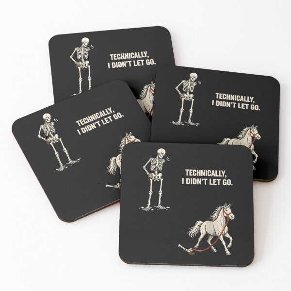 Item preview, Technically I Didn't Let Go Skeleton Horse Riding Halloween designed and sold by Juansustait.