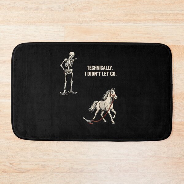 Item preview, Technically I Didn't Let Go Skeleton Horse Riding Halloween designed and sold by Juansustait.