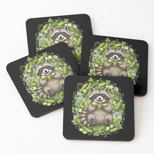 Item preview, Raccoon Eating Pickles designed and sold by Positive&FunnyThings.