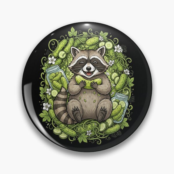 Item preview, Raccoon Eating Pickles designed and sold by Positive&FunnyThings.