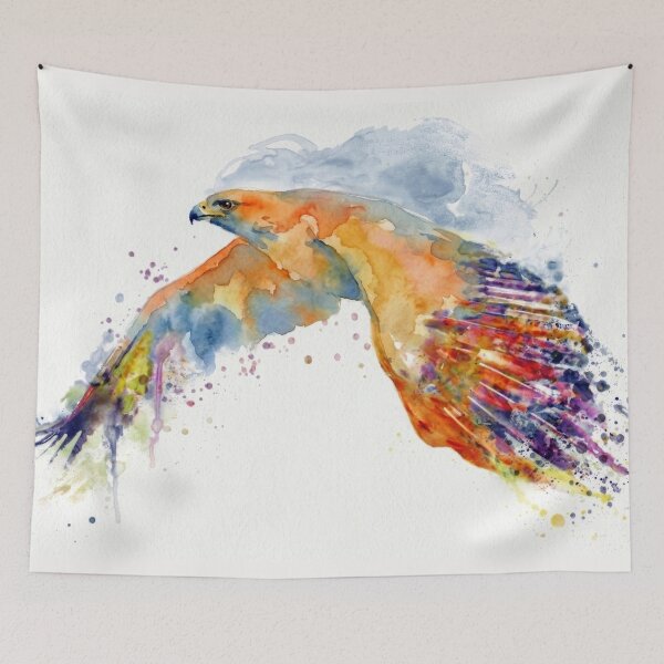 Item preview, Hawk in Flight, Violet Feather Wing designed and sold by caracatita75.