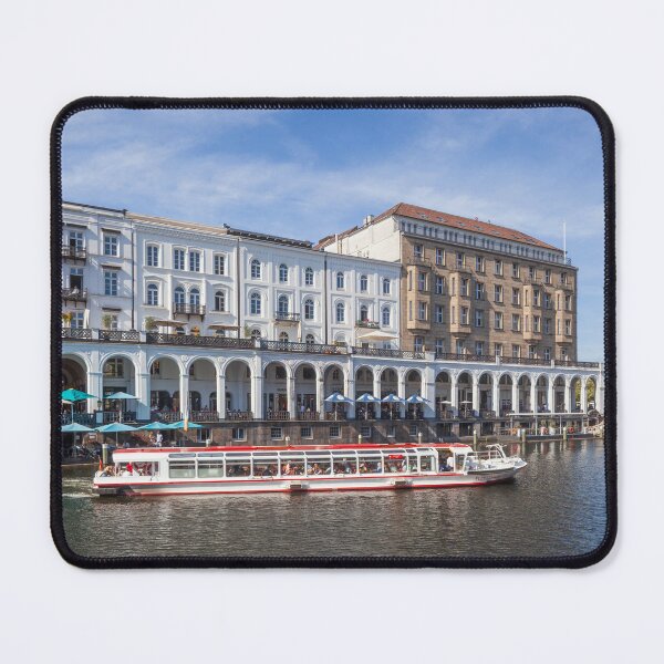 Item preview, Alsterarkaden shopping arcade with excursion steamer on the Kleine Alster, Hamburg designed and sold by Torsten  Krüger.