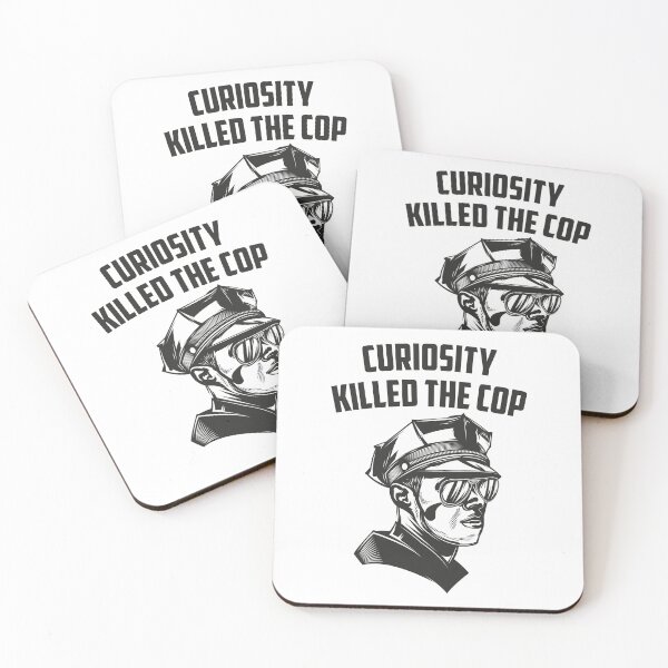 Item preview, Curiosity Killed the Cop – Funny Police Parody Design designed and sold by WordPlayStudio.
