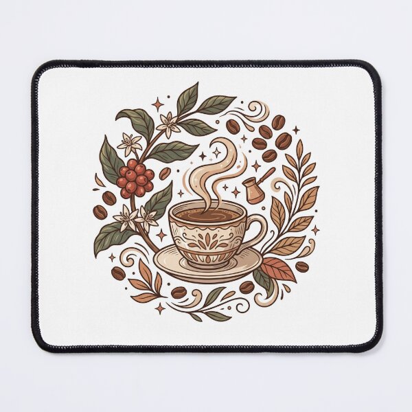 Item preview, Vintage Coffee Day Floral Retro Coffee Design designed and sold by Meadowmood.