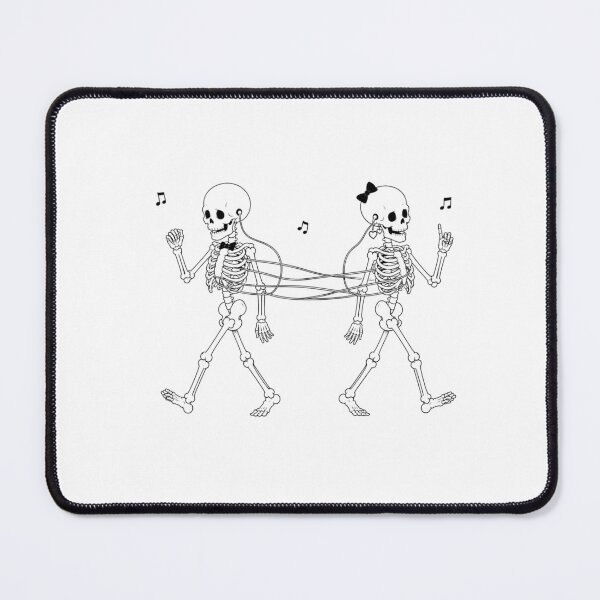 Item preview, Skeleton Couple Sharing Tangled Earphones designed and sold by Qenlo.