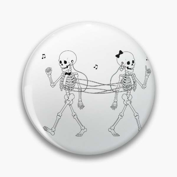 Item preview, Skeleton Couple Sharing Tangled Earphones designed and sold by Qenlo.