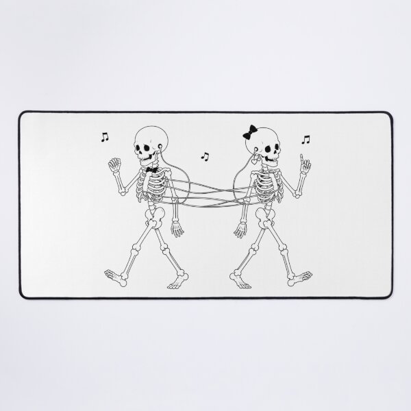 Item preview, Skeleton Couple Sharing Tangled Earphones designed and sold by Qenlo.