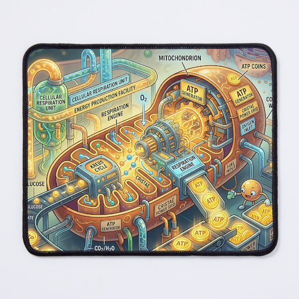 Item preview, Mitochondria Power Plant Cellular Respiration Science Diagram designed and sold by Michaelragheb.