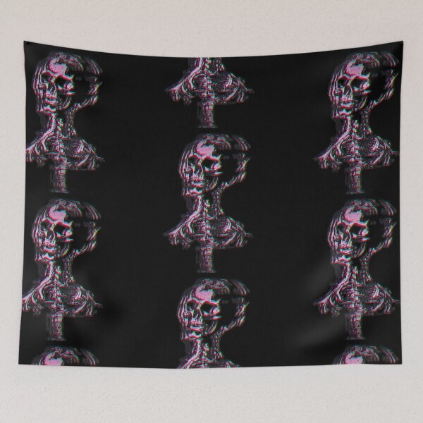 Item preview, Anatomical Skull Glitch Drawing designed and sold by weirdove.