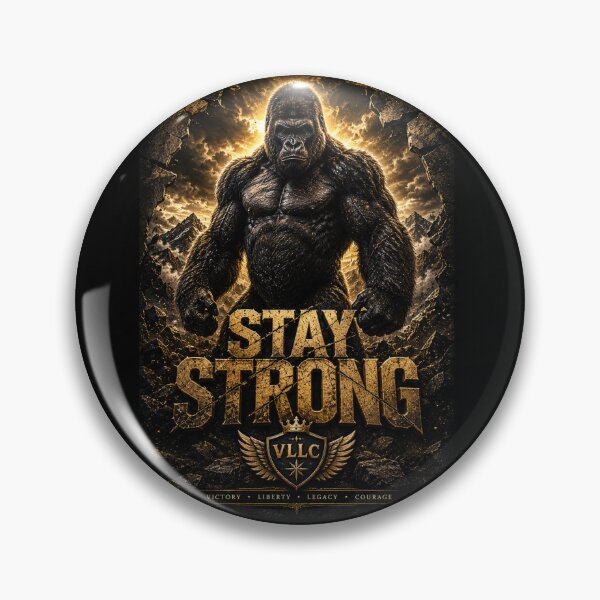 Item preview, VLLC Stay Strong Gorilla Gym Bodybuilding Art designed and sold by VICTORY LIBERTY .