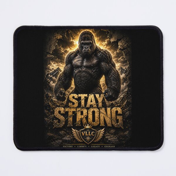 Item preview, VLLC Stay Strong Gorilla Gym Bodybuilding Art designed and sold by VICTORY LIBERTY .
