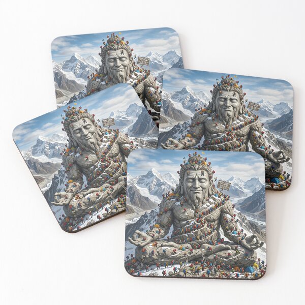 Item preview, Mount Shanti Giant Meditating Yogi Himalayan Mountain Art designed and sold by Michaelragheb.