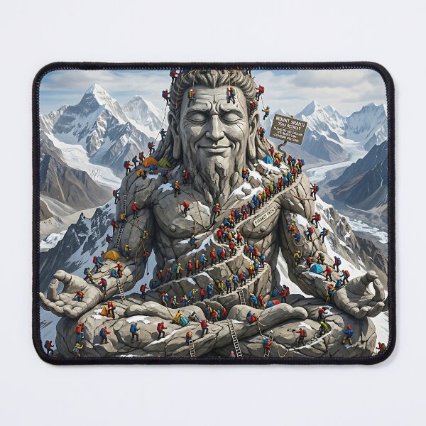 Item preview, Mount Shanti Giant Meditating Yogi Himalayan Mountain Art designed and sold by Michaelragheb.