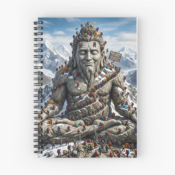 Item preview, Mount Shanti Giant Meditating Yogi Himalayan Mountain Art designed and sold by Michaelragheb.