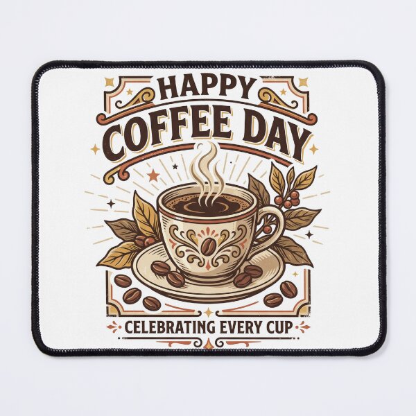 Item preview, Happy Coffee Day Vintage Retro Coffee Lover Design designed and sold by Meadowmood.