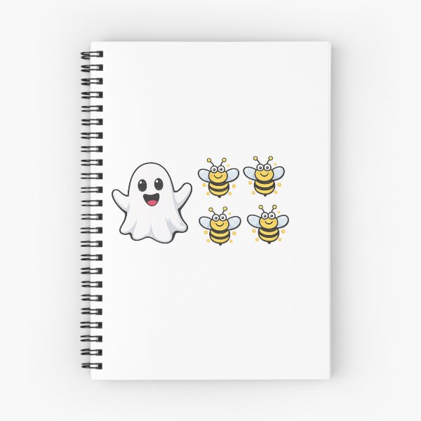 Item preview, Cute Ghost and Bees Halloween Cartoon Design designed and sold by CreativeNest Prints.