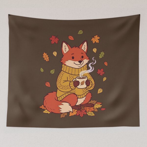 Item preview, Cozy Red Fox In Knit Sweater designed and sold by DripCultureLab.