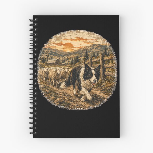 Item preview, Vintage Border Collie Sheep Herding Adventure designed and sold by Bartas2026.