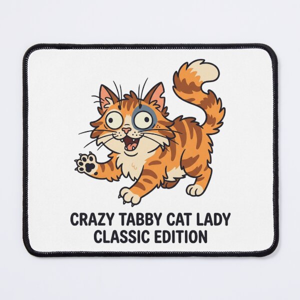 Item preview, Crazy Tabby Cat Lady Classic Edition Funny Orange Kitten Lover Humor designed and sold by raedattia.