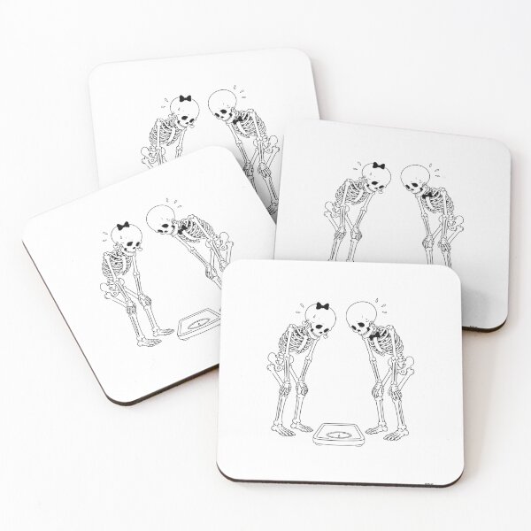 Item preview, Skeleton Couple Afraid of the Bathroom Scale designed and sold by Qenlo.