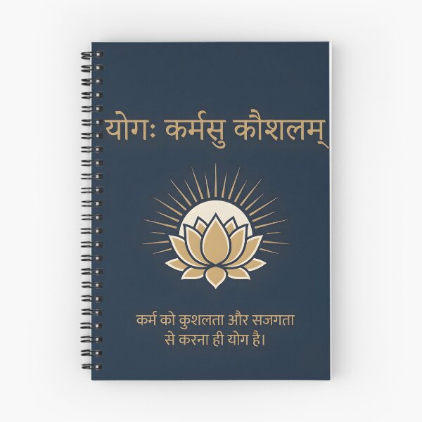 Item preview, Yogah Karmasu Kaushalam Bhagavad Gita Sanskrit Wall Art designed and sold by hutofdesigns.