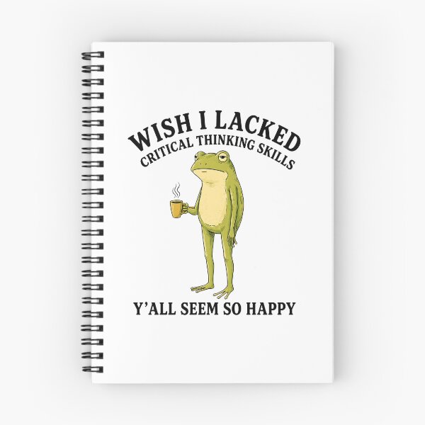 Item preview, Frog Meme Wish I Lacked Critical Thinking Skills Y'all Seem So Happy designed and sold by haris-rana-wren.