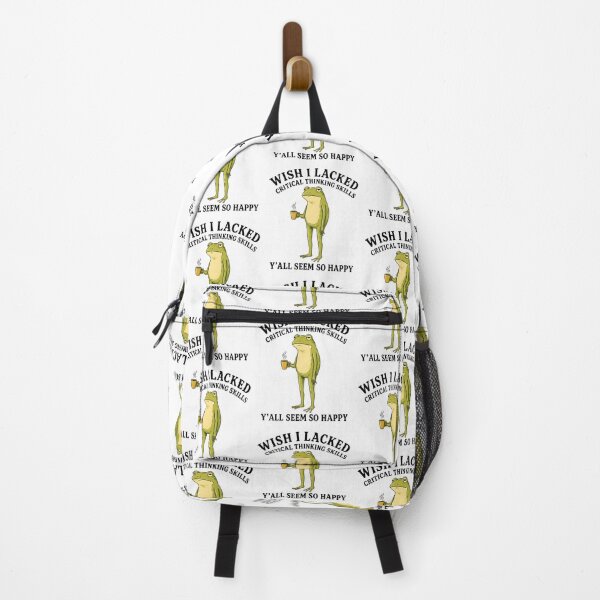Item preview, Frog Meme Wish I Lacked Critical Thinking Skills Y'all Seem So Happy designed and sold by haris-rana-wren.