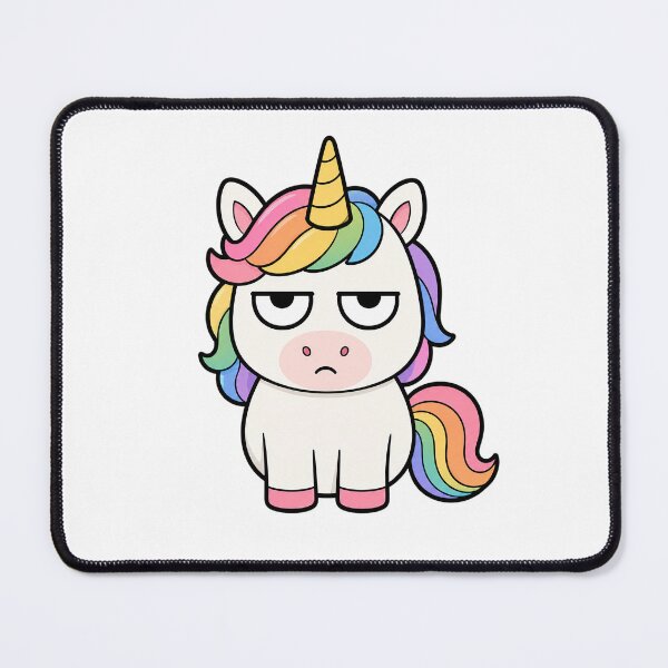 Item preview, Funny Unimpressed Unicorn, RBF Rainbow Unicorn With Attitude designed and sold by Bitchy Little Things.