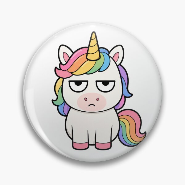 Item preview, Funny Unimpressed Unicorn, RBF Rainbow Unicorn With Attitude designed and sold by Bitchy Little Things.