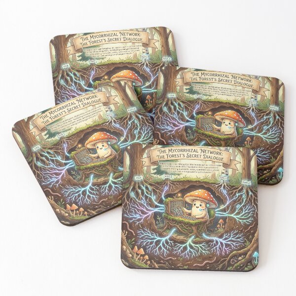 Item preview, Mycorrhizal Network Mushroom Operator Wood Wide Web Diagram designed and sold by Michaelragheb.