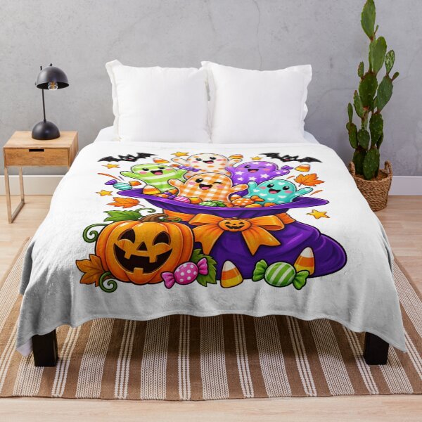 Item preview, Cute Kawaii Halloween Ghosts Witch Hat Candy designed and sold by afr-saad.