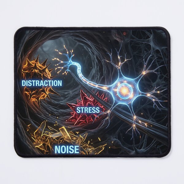 Item preview, Glowing Neuron Firing Through Distraction Stress Tunnel designed and sold by Michaelragheb.