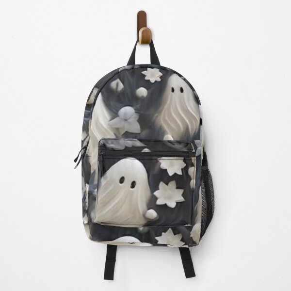 Item preview, Cute Ghosts in White Floral Garden — Spooky Cottagecore Seamless Pattern designed and sold by LYAN-STORE.