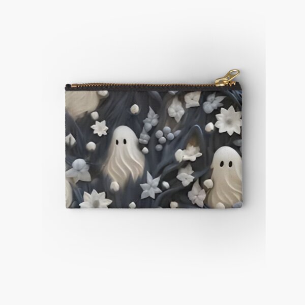 Item preview, Cute Ghosts in White Floral Garden — Spooky Cottagecore Seamless Pattern designed and sold by LYAN-STORE.