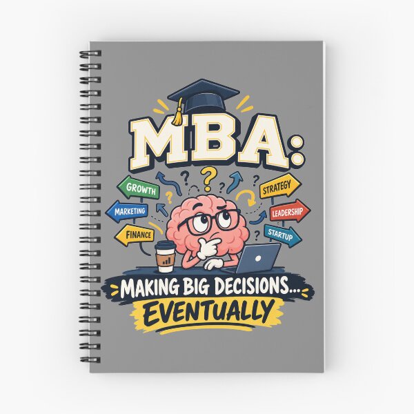 Item preview, MBA Making Big Decisions Eventually Funny Business School Gift designed and sold by 19Beauty.