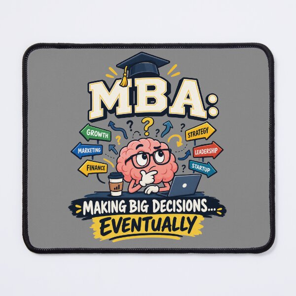 Item preview, MBA Making Big Decisions Eventually Funny Business School Gift designed and sold by 19Beauty.