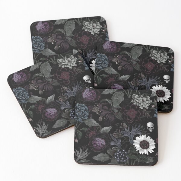 Item preview, Flowers and Skull Gothic Pattern designed and sold by DuliDoodles.