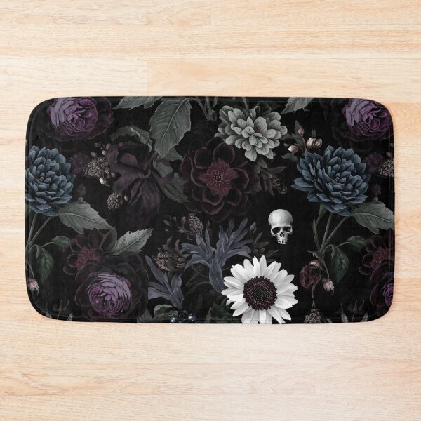 Item preview, Flowers and Skull Gothic Pattern designed and sold by DuliDoodles.