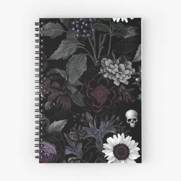 Item preview, Flowers and Skull Gothic Pattern designed and sold by DuliDoodles.