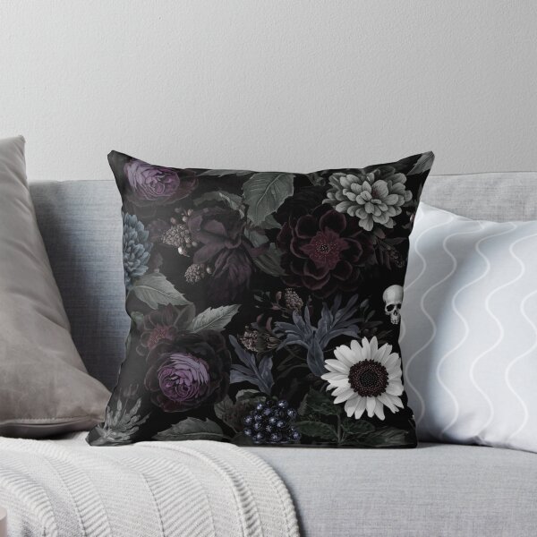 Item preview, Flowers and Skull Gothic Pattern designed and sold by DuliDoodles.