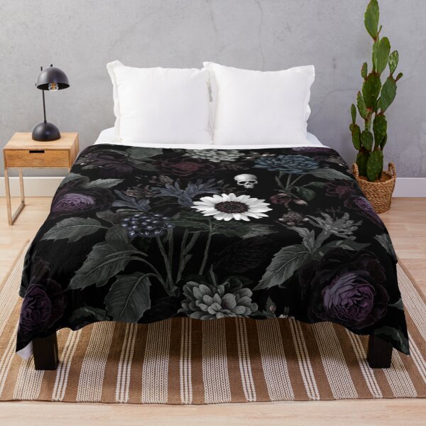 Item preview, Flowers and Skull Gothic Pattern designed and sold by DuliDoodles.