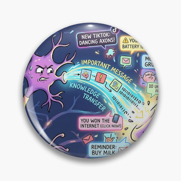 Item preview, The Great Synaptic Distraction Neuron Notification Chaos designed and sold by Michaelragheb.