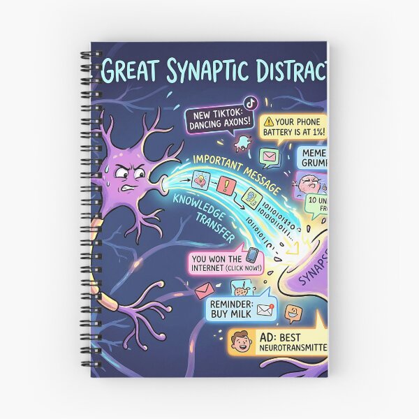 Item preview, The Great Synaptic Distraction Neuron Notification Chaos designed and sold by Michaelragheb.