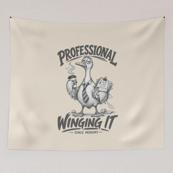Item preview, Professional Winging It Since Monday – Funny Goose Work & Office Humor designed and sold by Williams Anderson.
