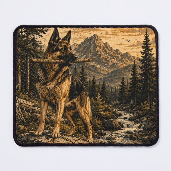 Item preview, Vintage German Shepherd Wilderness Adventure designed and sold by ARDELVEX STUDIO.
